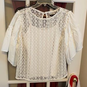 Beautiful Eyelet, Ruffled Sleeves, Never Worn